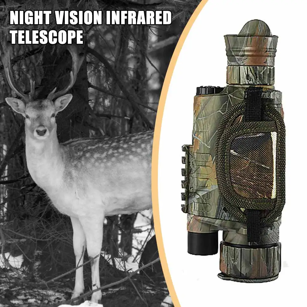 

200M Viewing Night Vision Monocular No Thermal With Video Camera Infrared Illuminator 940NM P1.5-0540 Camouflage