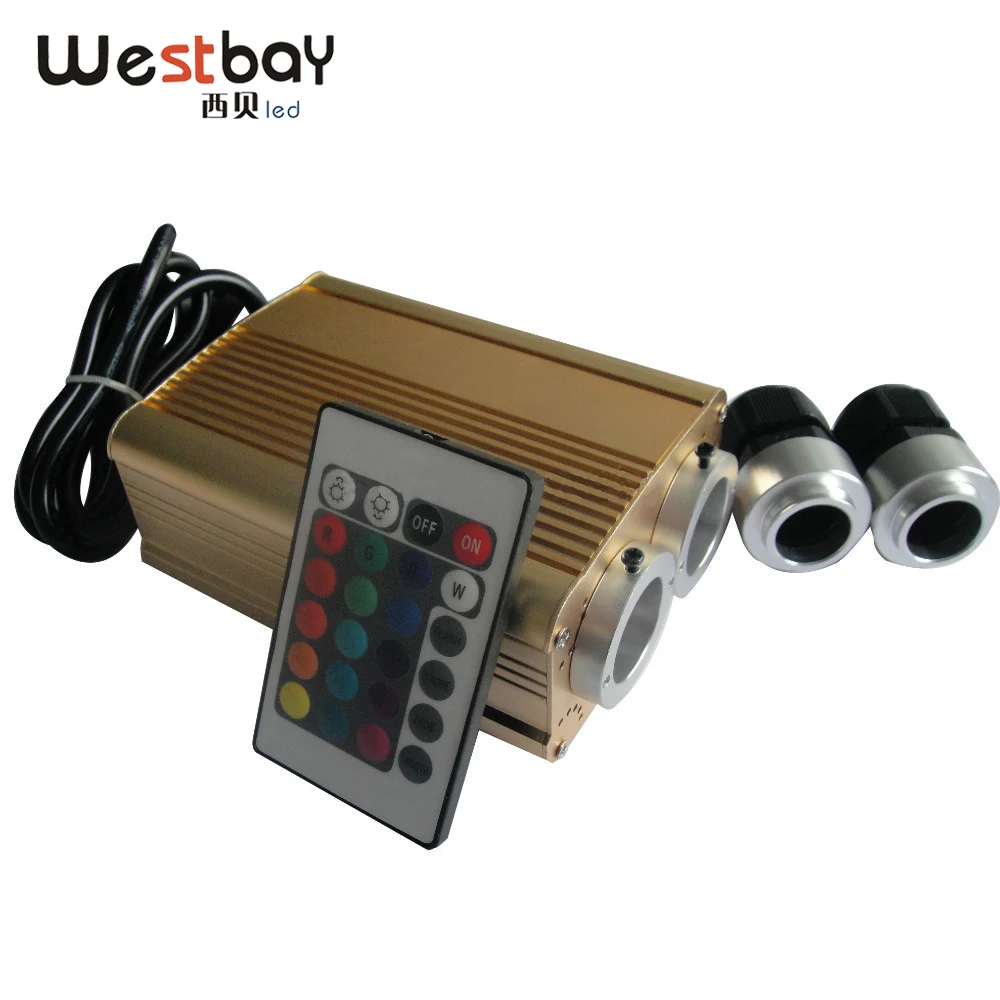 32W Optic Fiber Light with two ports IR controller led light engine Star Ceiling Room Decoration | Лампы и освещение