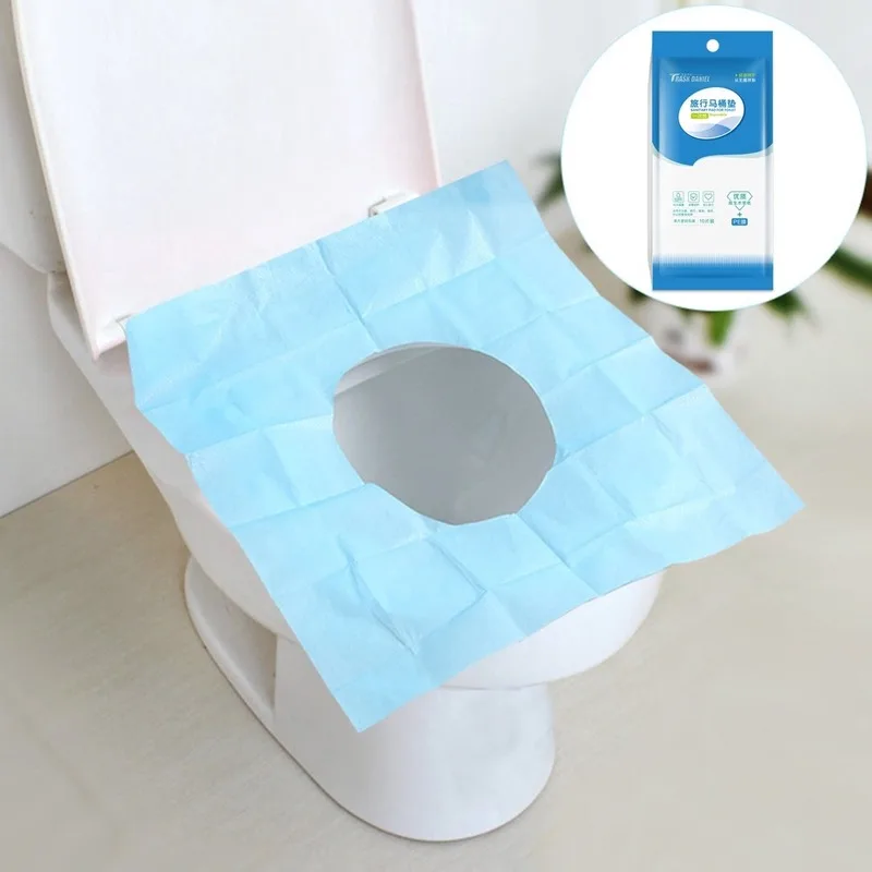 10 шт./упак. одноразовое покрытие на сиденье унитаза коврик Водонепроницаемый