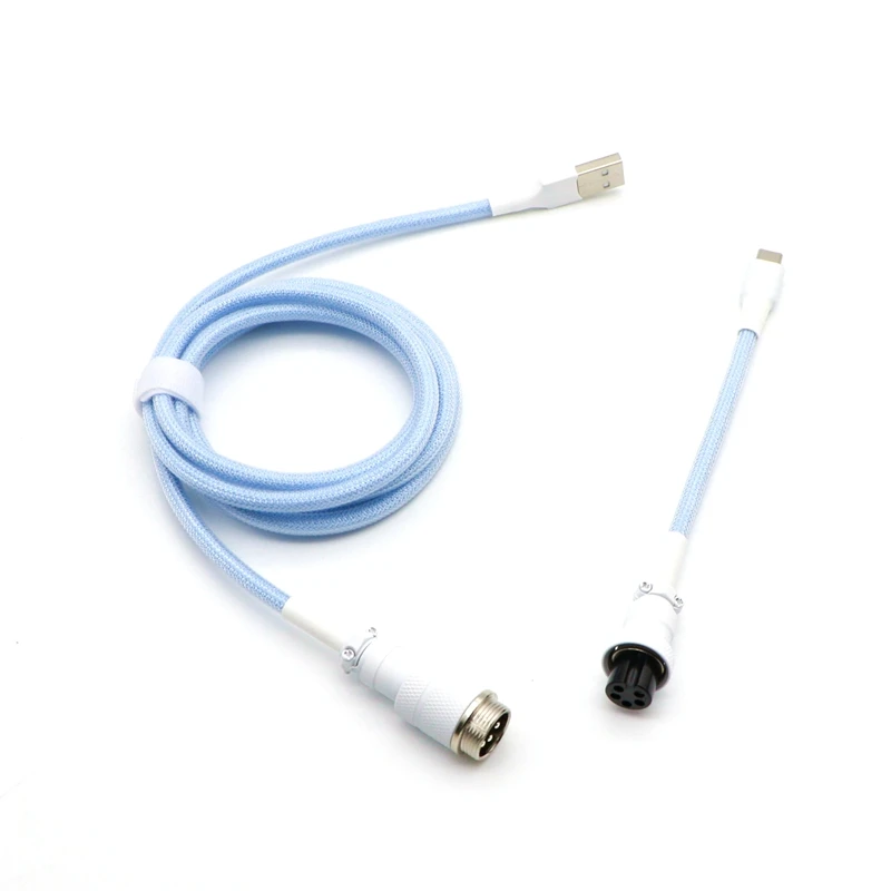 Кабель Micro-USB Paracord и PET с двумя рукавами USB на Type-C для механической клавиатуры