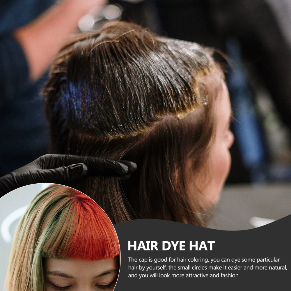 

1Pc Silicone Hair Highlight Cap Reusable Hair Coloring Cap Salon Hair Dye Hat