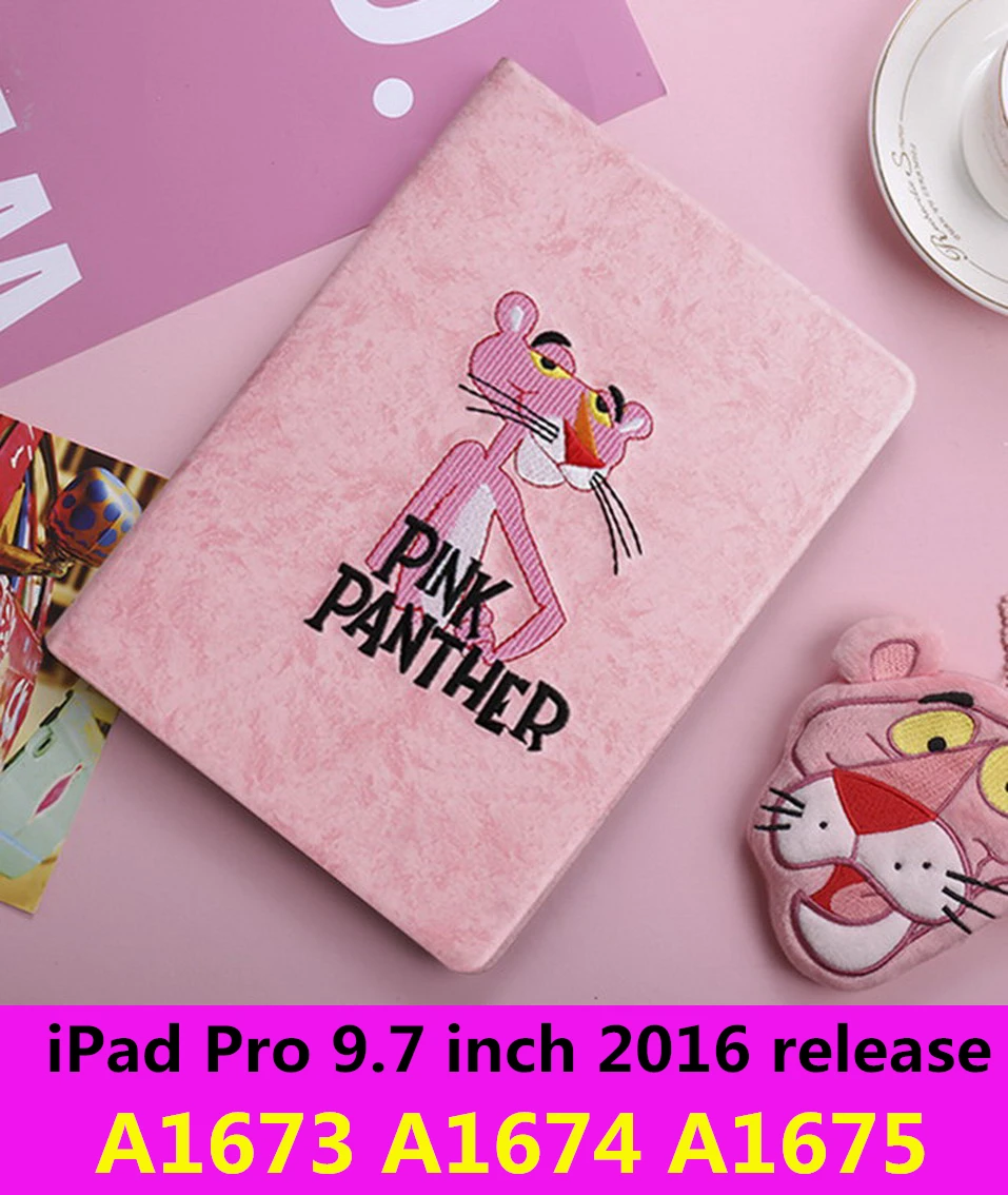 3D с вышитыми героями мультфильмов чехол для нового ipad 9.7inch '3/2/1'mini123/45/для ipad 234 Pro9.7 Искусственная кожа умного сна