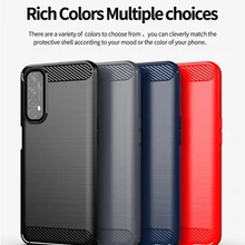 Carbon Fiber Case For Realme Narzo 30 Cover For Realme Narzo 30 Funda Coque Soft Silicone Phone Bumper For Realme Narzo 30 4G