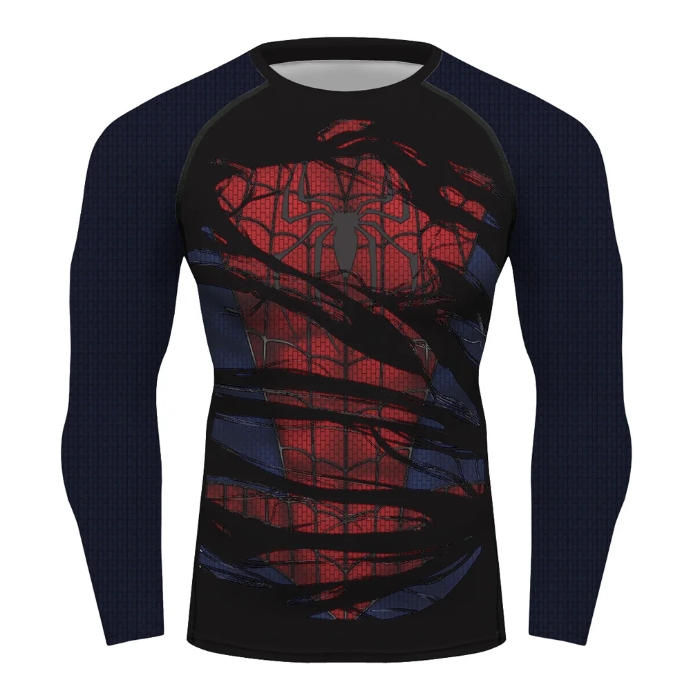 Мужские Hero личность с длинным рукавом дышащий Быстросохнущий эластичный Vestidos De