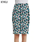 Женская винтажная юбка KYKU, летняя юбка с 3D-принтом в виде гепарда