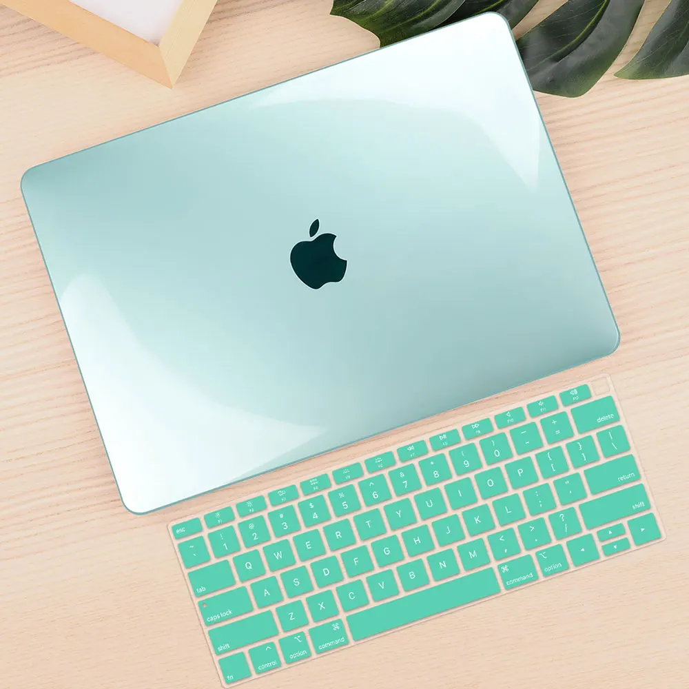 Crystal green Для Macbook Air retina 11 12 13," кристально чистый чехол для Macbook Air Pro 13 15 16 Touch Bar/Touch ID A1932 A2159 A2141 - Цвет: Crystal green