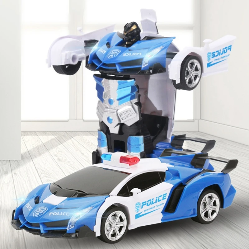 Масштаб 1:18 Радиоуправляемый автомобиль робот-трансформер спортивный модель