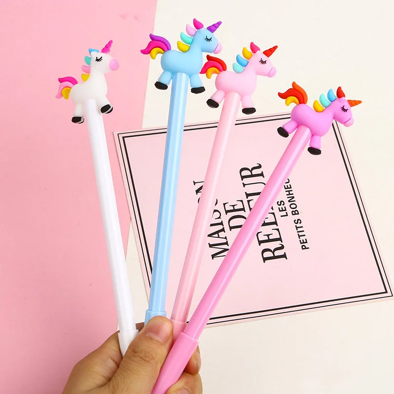 

Creative Rainbow Mane Unicorn Office School Stationery Rainbow Cute Kawaii Colored Sweet Lovely Gel Pens stationery wholesale