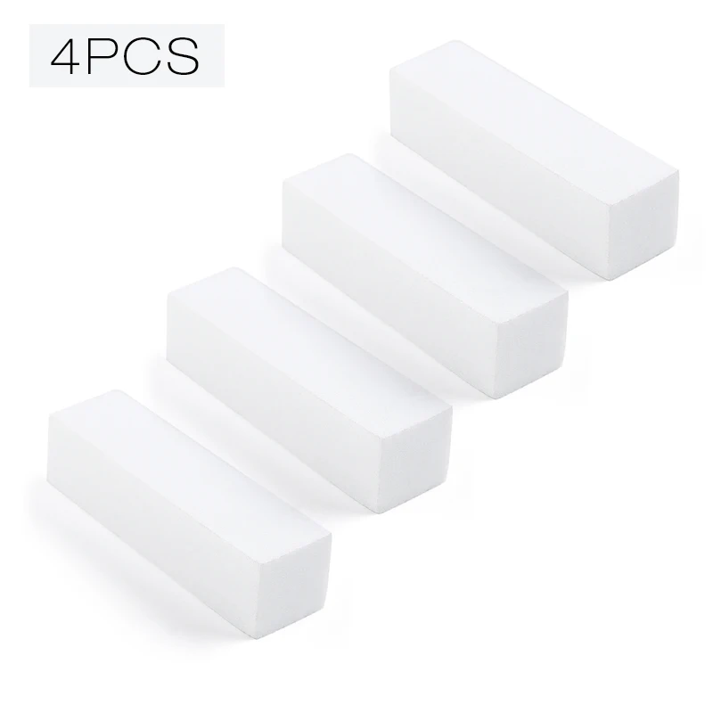 N5017-01-4PCS RISALIND, 4 шт./лот, сделай сам, дизайн ногтей, буферный блок, педикюр, маникюр, полировка, шлифовальный лак, Белый макияж, косметические инструменты для маникюра - Цвет: N5017-01-4PCS