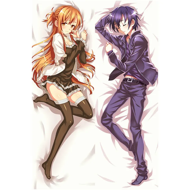 Аниме игра SAO Sword Art Online Yuuki Asuna 50x150CM Dakimakura Case Two-sided 3D Print Bedding Hugging Body Pillow Covers Gift on.