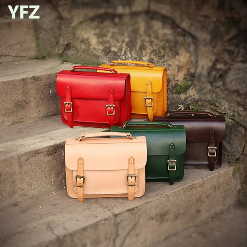 YFZ Women Genuine Leather Retrol Bags, Classic and Vintage High Quality  Hard Bag for Ladies /Girls