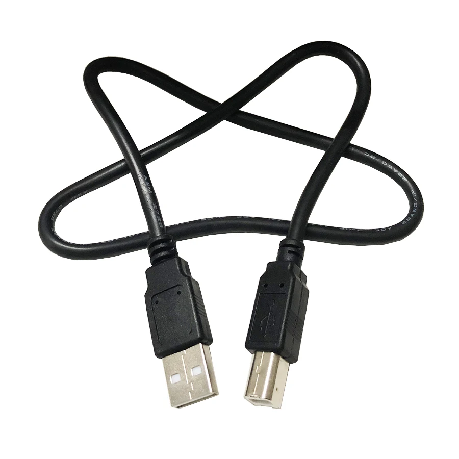 

50 см USB 2,0 сканер принтер кабель типа A папа-Тип B Мужской USB удлинитель принтер кабель фольга и оплетка экранирование