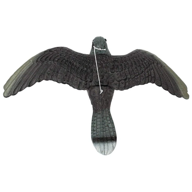 

Flying Hawk Decoy Bird Deterrent, Lifelike and Realistic with Hanging Strings, Full Bodied Pest Control Garden Hunting and Bird