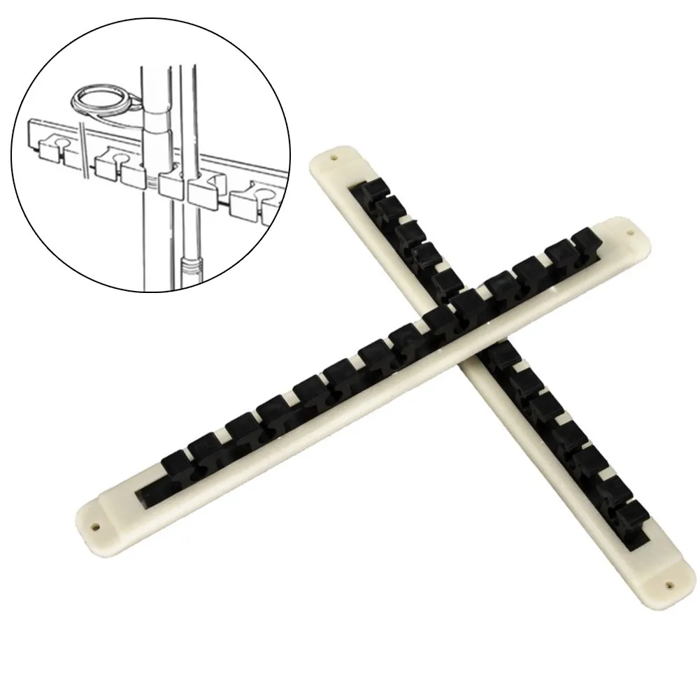 

2pcs Fishing Horizontal Vertical 6-Rod Holder Rack Pole Holder Rod Storage Stand Wall Mount Modular For Garage Workshop Tackle