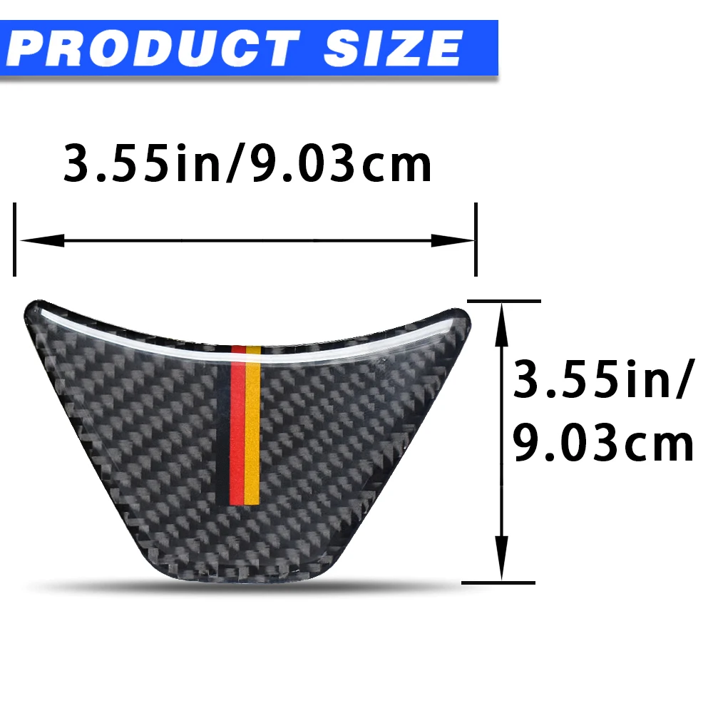 Carbon Fiber Car Steering Wheel Trim Sticker Cover Interior Accessorie For BMW 2 Series F45 F46 X1 F48 M Stripe Logo 3D Decor | Автомобили