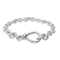 silver new arrive eternal symbol flower knot women bracelet diy accessories mothers day gifts