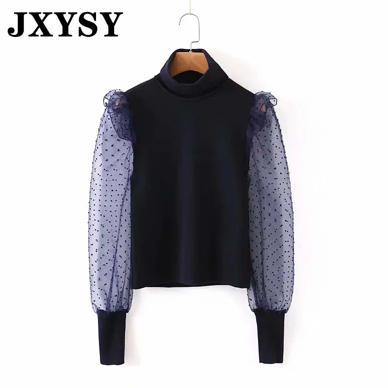 Женская блузка кимоно из органзы JXYSY в английском стиле пэчворк blusas mujer de moda