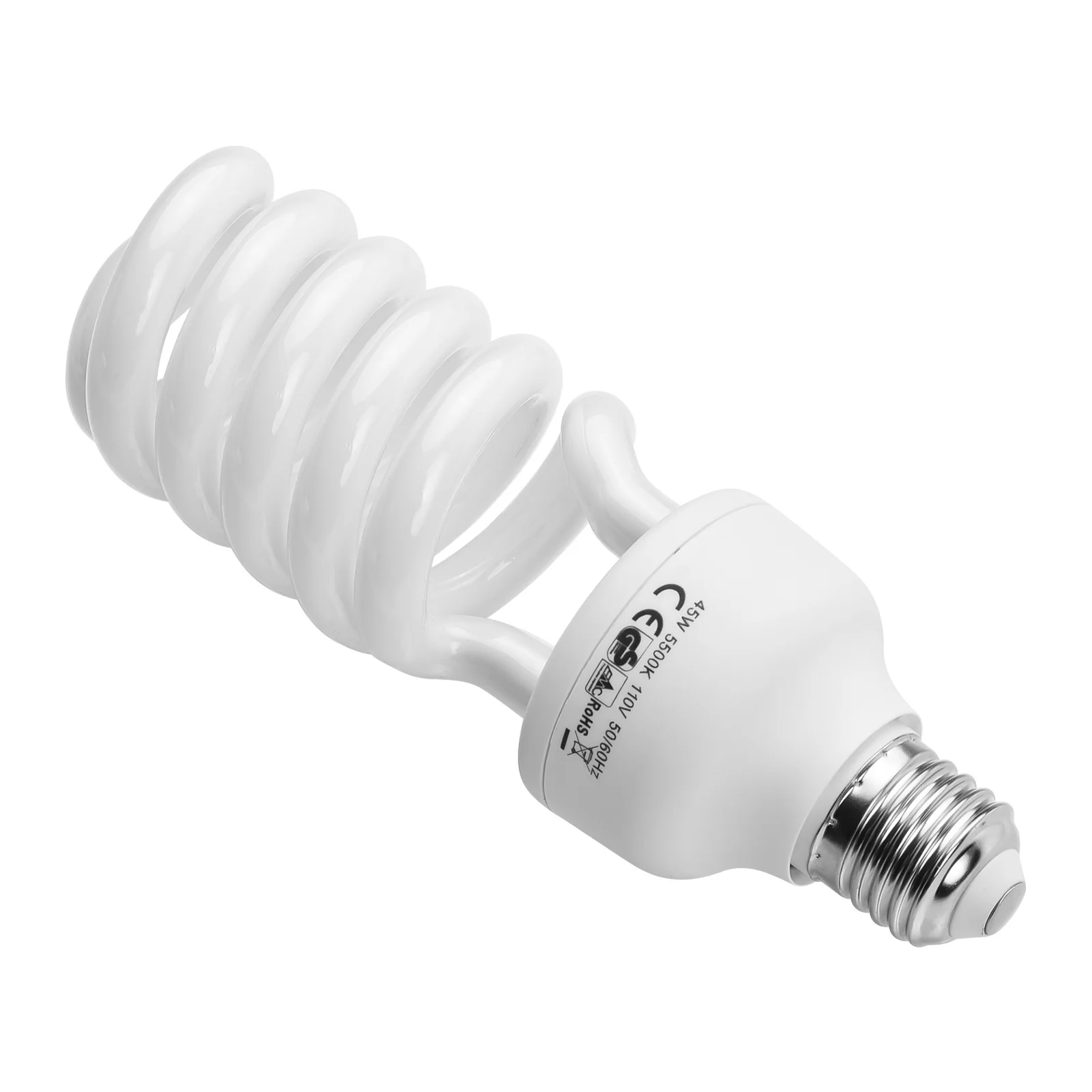 

Andoer Spiral Fluorescent Light Bulb 45W 5500K Daylight E27 Socket Energy Saving for Studio Photography Video Lighting