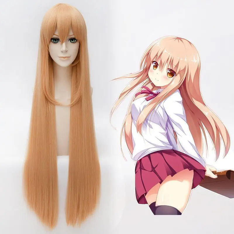 

(Alice-Wig 110) Термостойкий волосяной парик из синтетических волос аниме химото Умару-Чан дома Умар молочно-оранжевый длинный косплей