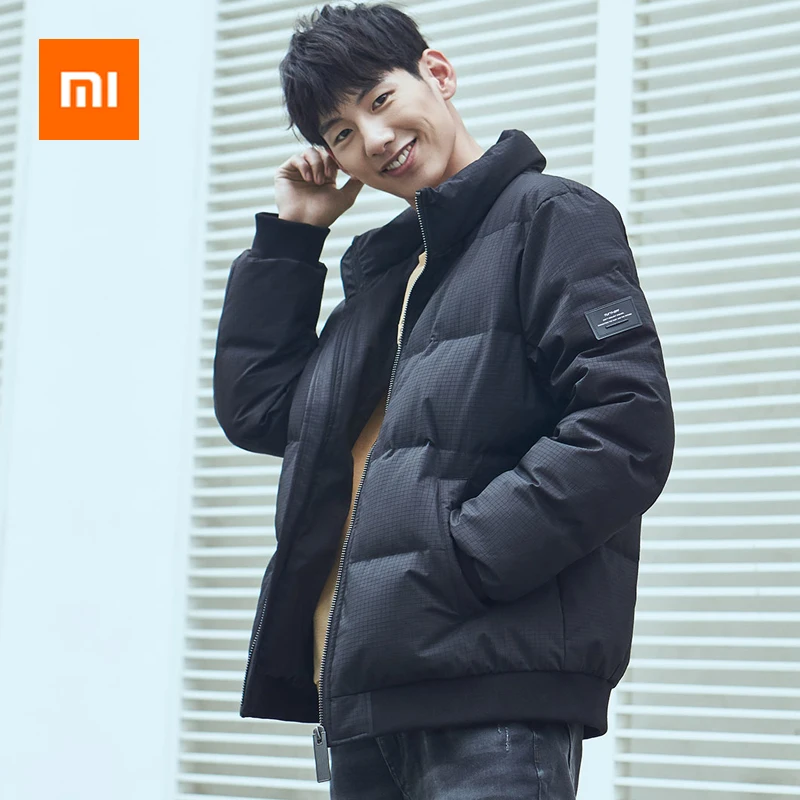 Мужской пуховик на 90% белом утином пуху Xiaomi теплая зимняя плотная