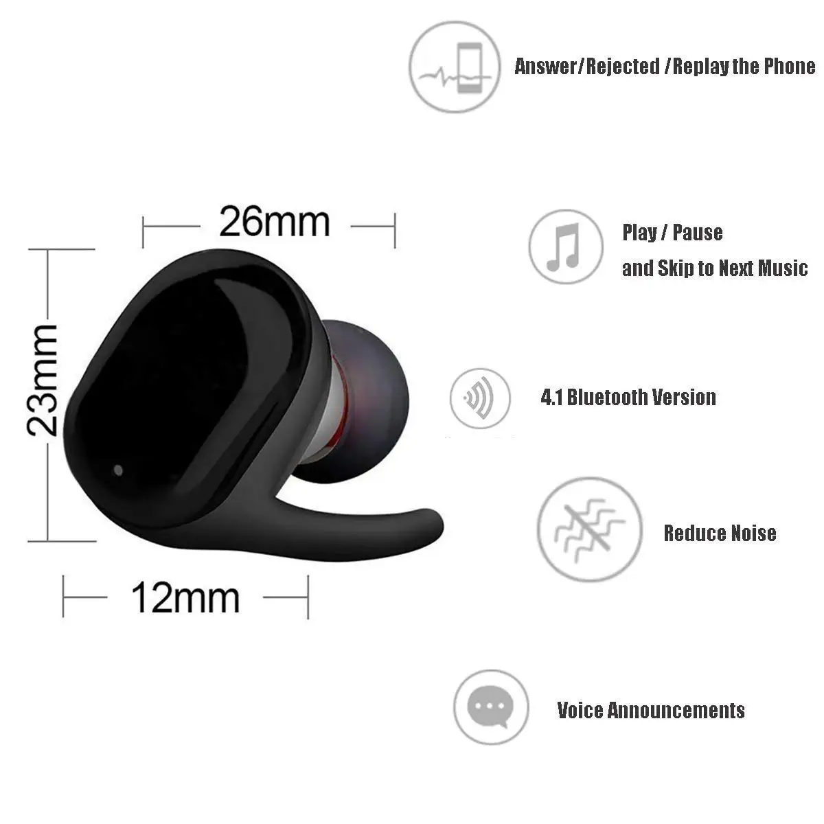 HBUDS Touch Two Mini Bluetooth наушники с микрофоном V5.0 шумоподавление для Iphone Xiaomi Samsung X XS