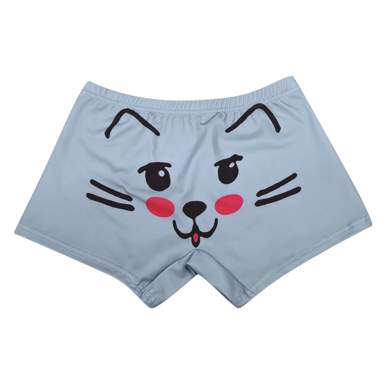

Lovely Cat Print Shorts Women's Fashion Cute Cotton Stretch High Waist Shorts Panties Cat Print Brief