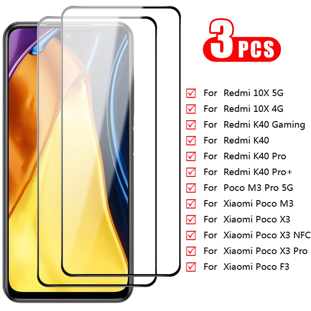 

Защитное стекло, закаленное стекло для Xiaomi Poco F3 M3 Pro X3 NFC Redmi K40 Pro Plus
