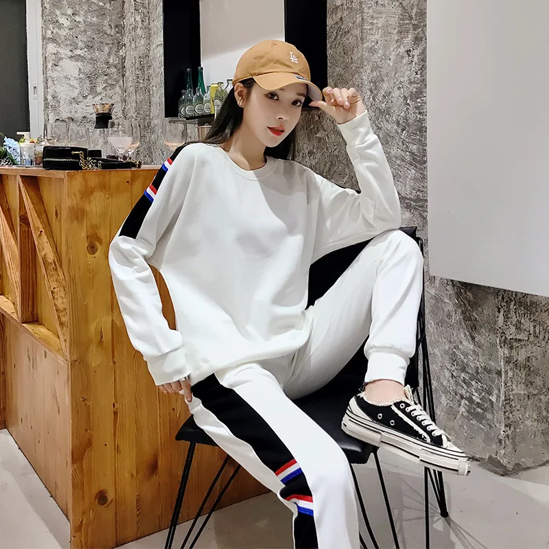 Женский спортивный костюм из двух предметов Повседневная Толстовка с длинными