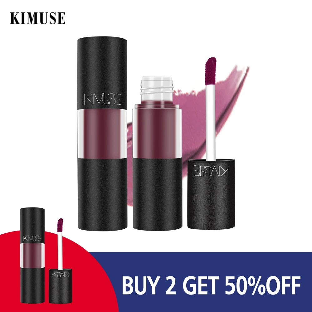 Бархатная жидкая помада KIMUSE Фиолетовый Блеск для губ Макияж долговечный