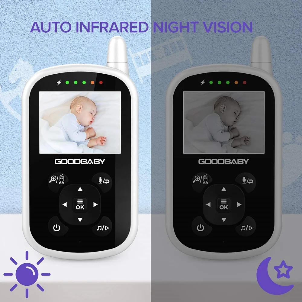 Видеоняня с камерой и аудио Авто ночного видения двухсторонний монитор