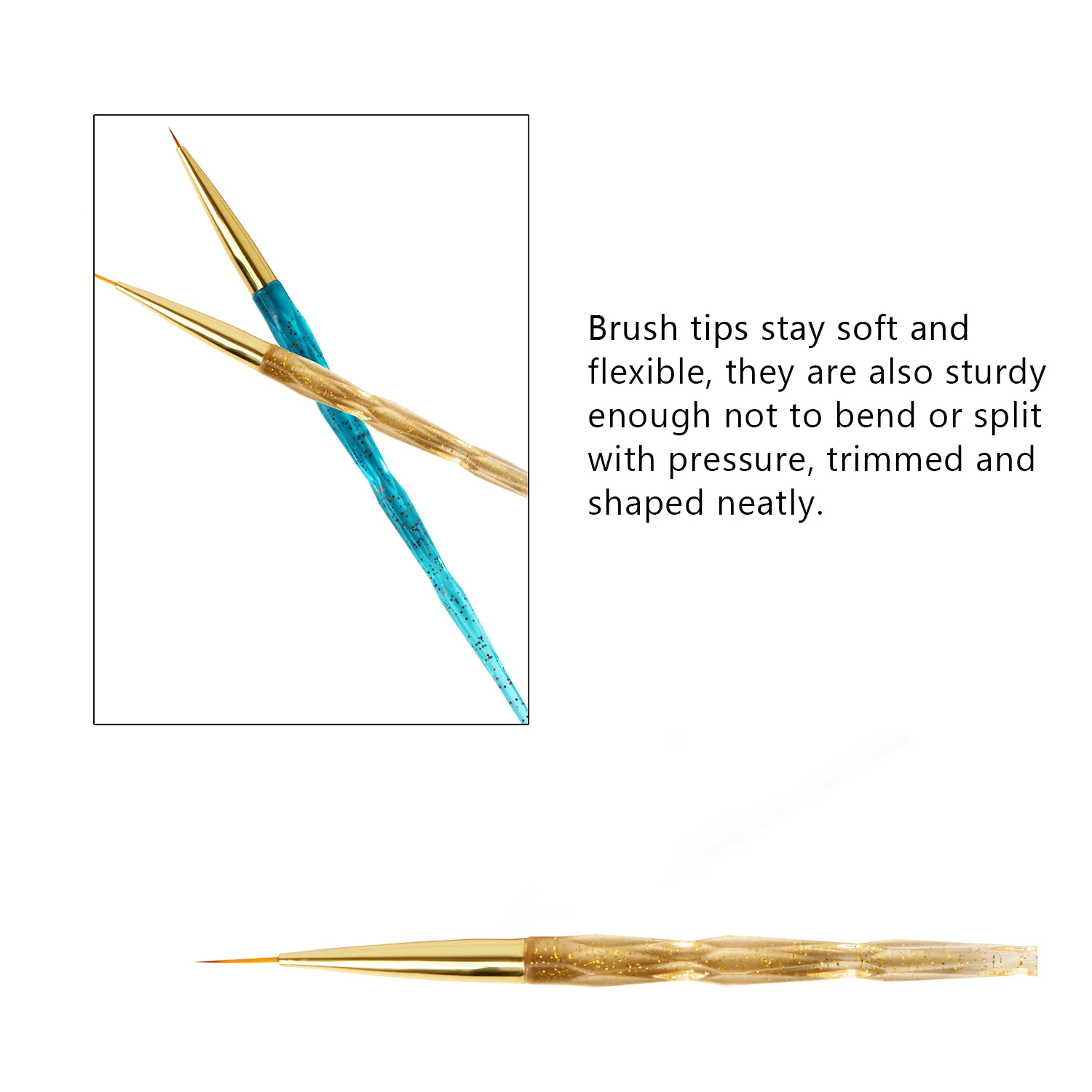 5 шт ногтей лайнер кисти для полос точечный набор ручек рисования|Кисти ногтей| |