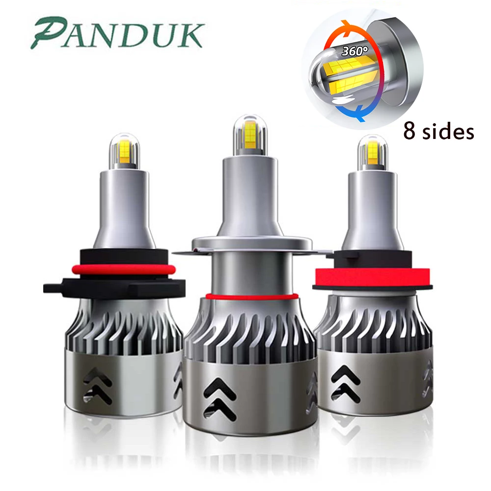PANDUK 8 сторон 14000LM H8 H11 светодиодные фары H7 H1 H3 9005 9006 CSP чип лампы Автомобильные 6000k