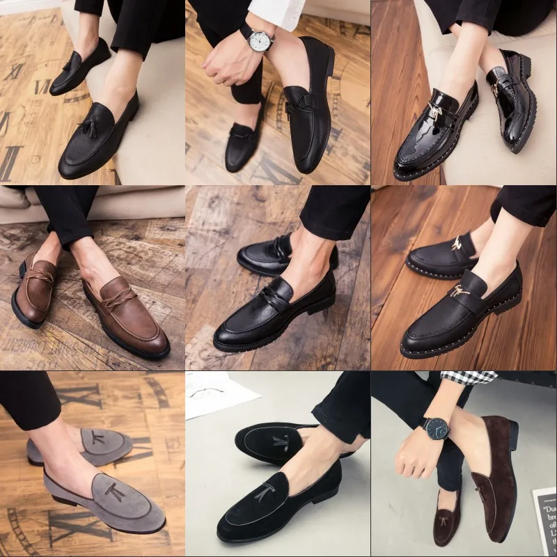 

Men's Casual Shoes Banquet Dress Shoes Men's Loafers Pointed Toe Leather Shoes Large Size 38-46 Men's Shoes Zapatos De Hombre