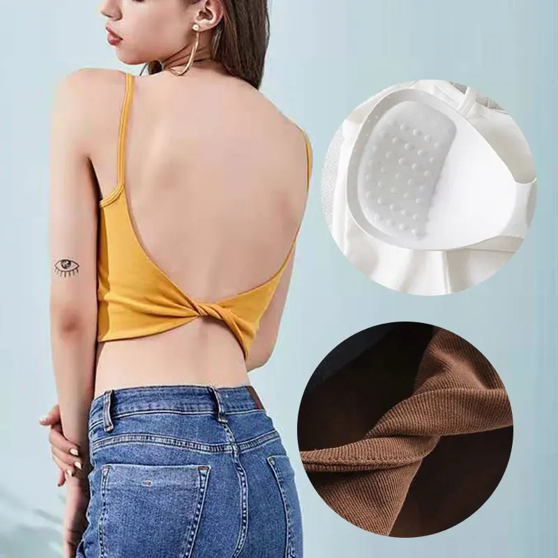 Женский летний однотонный Мягкий Топ с подкладкой короткий облегающий топ на