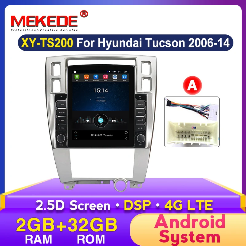 Автомагнитола MEKEDE 9 7 дюйма IPS 2.5D Android для Hyundai Tucson 2006 2007 2008-2013 |