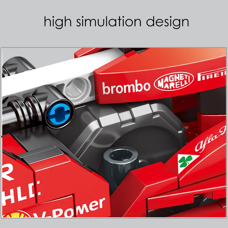 310 шт Ferrared F1 гоночный автомобиль строительные блоки fit Technic Racer транспортные средства Supercar Playmobil кирпичи дети мальчик игрушка Рождественский подарок