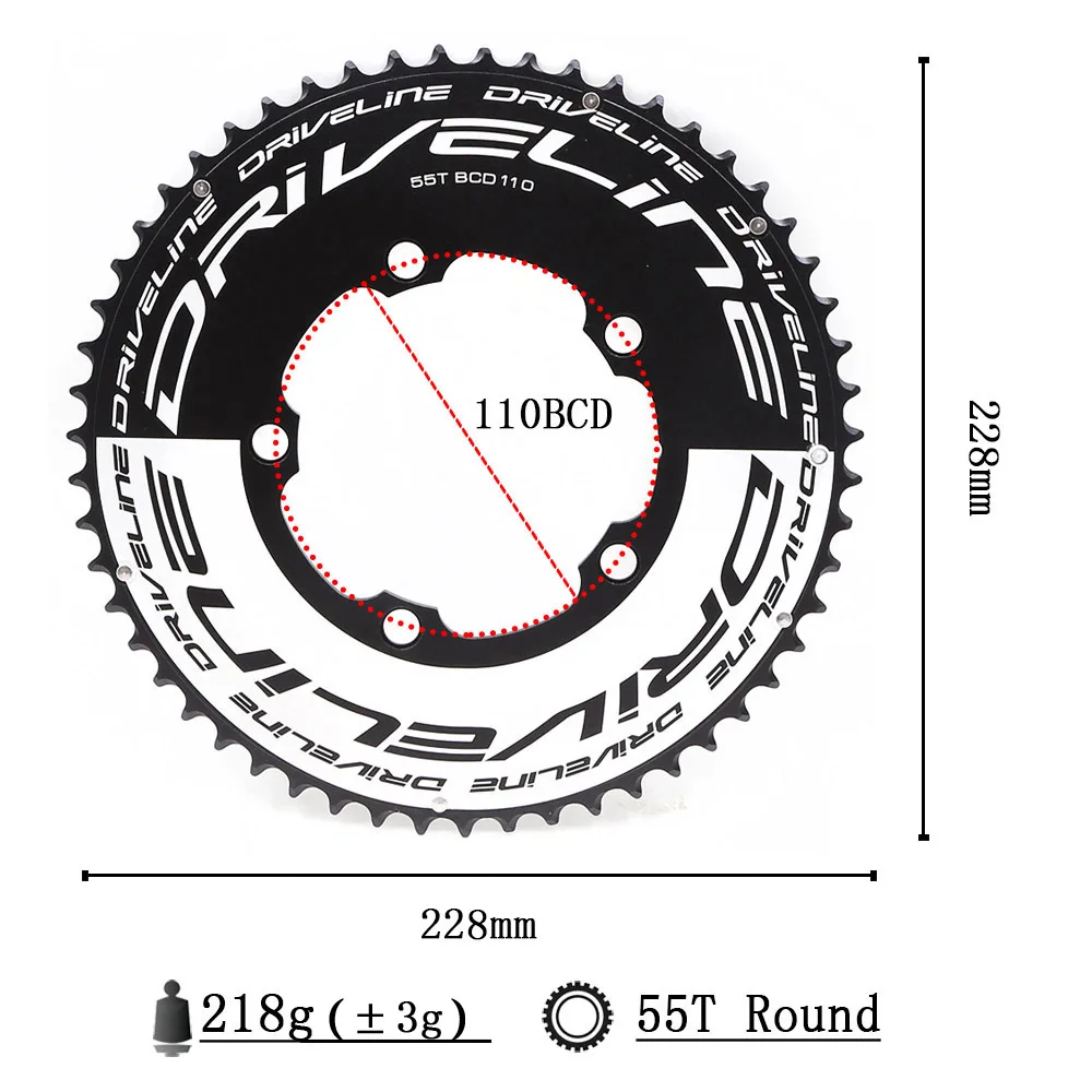 DRIVELINE CNC 50525354555658T Звездочка шоссейного велосипеда TT 110BCD 91011s (art.: 79ed60f57) - 79ed60f57