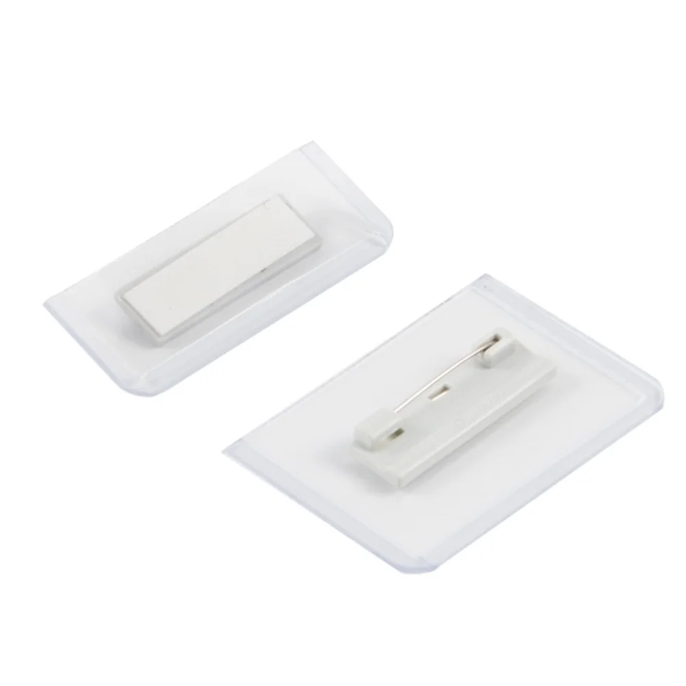 Clear Hard Pvc Sleeve Name Tag Badges with Maget Backing | Дом и сад