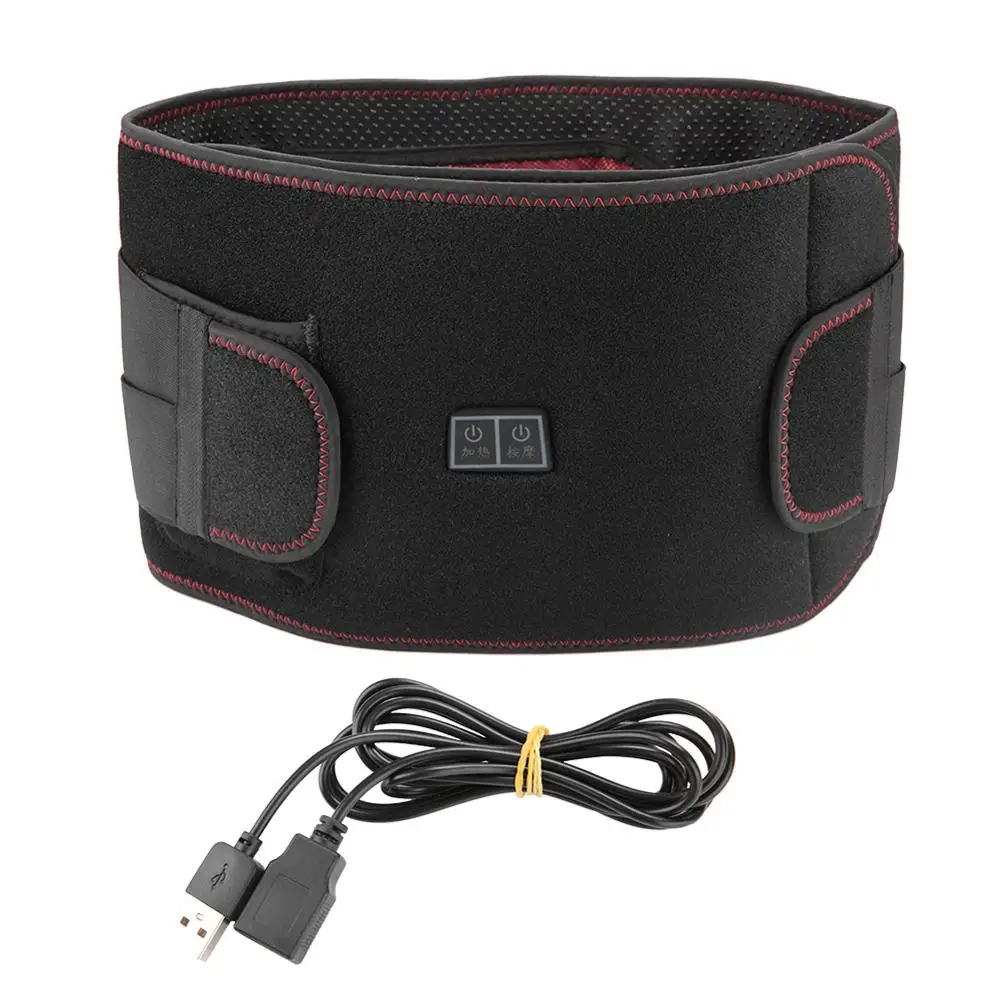 

3 Sizes Electric Heat Therapy Waist Brace Far Infrared Vibration Waist Protector Hot Compress Belt Pain Relief Relieve Supports