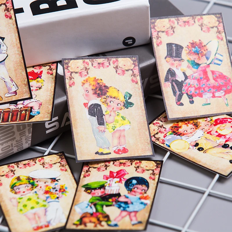 Ретро каваи День Святого Валентина мальчик девочка Ремесло Бумажный Декор на