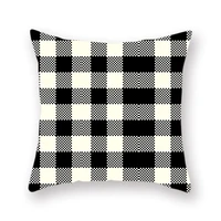 new simple double sided peach skin printing cushion cover christmas pillowcase plaid sofa bed home decoration pillow case