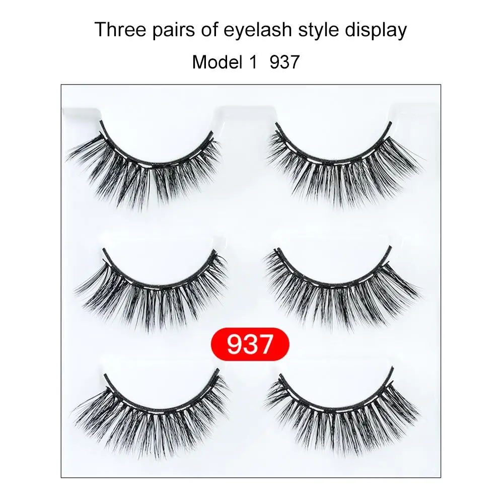 3 пары магнитных подводки для глаз и Комплект ресниц водостойкие Длинные