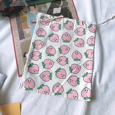Корейский ulzzang Харадзюку Мультфильм Drawstring Женская Новая мода Портативный Путешествия Повседневная Женская Drawstring Карманный - Цвет: 5
