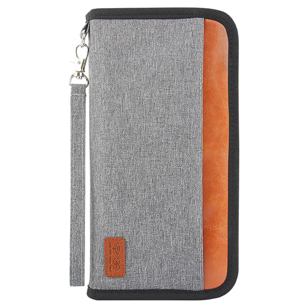 

Documents Waterproof Antitheft Full Closure Travel Wallet Zipper Card Holder Passport Organizer Outdoor Multifunctional Storage