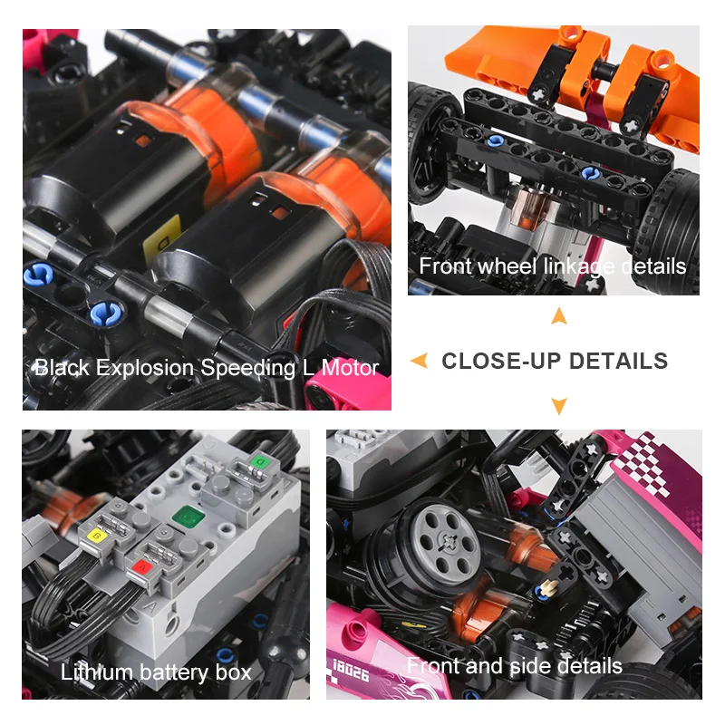 Моторизованный гоночный автомобиль-картинг MOULD KING 18026 с приложением на