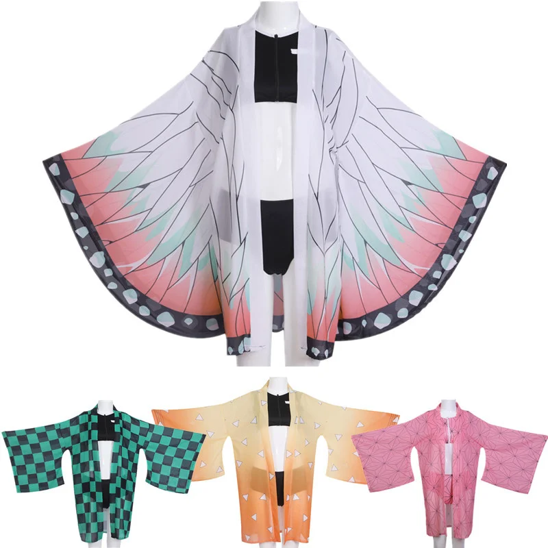 Костюм для косплея из аниме рассекающий демонов кимоно агацума Zenitsu Nezuko