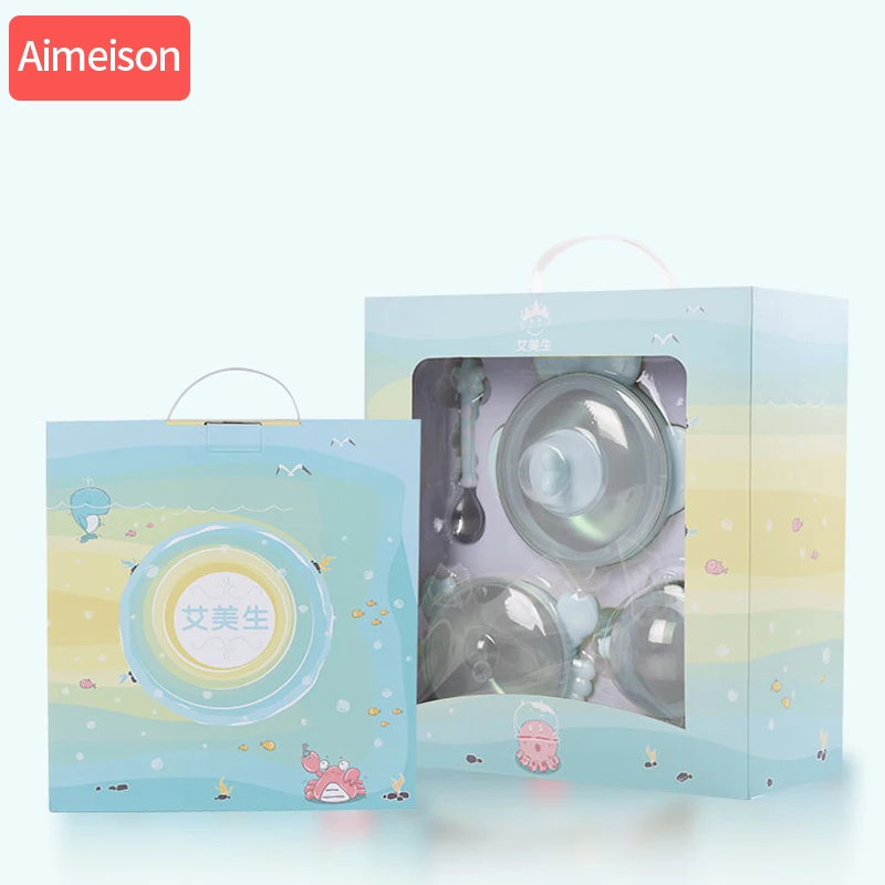 Набор детской посуды из нержавеющей стали милая мультяшная термопосуда детская