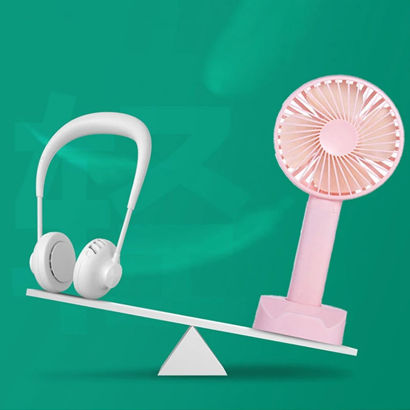 

1800MAh Silent Portable Bladeless Fan Headphone Style Cool Rechargeable Fan Outdoor Sports Leafless Fan Portable