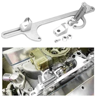 billet aluminum throttle cable bracket for holley 4150 4160 series silver