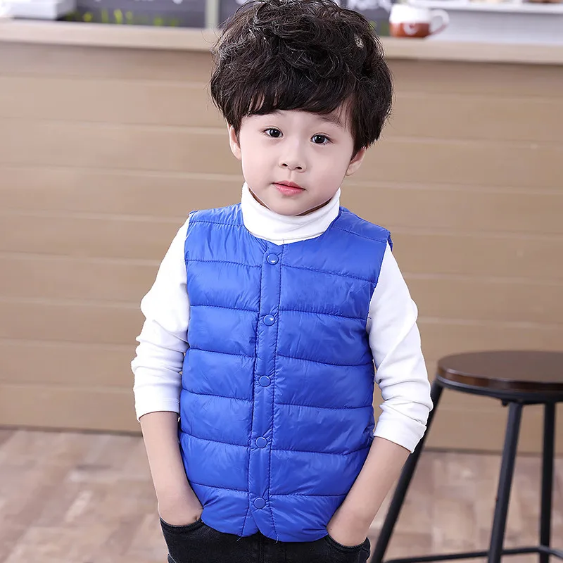 Осень-зима 2020 детские теплые куртки без рукавов Детский Теплый жилет для девочек